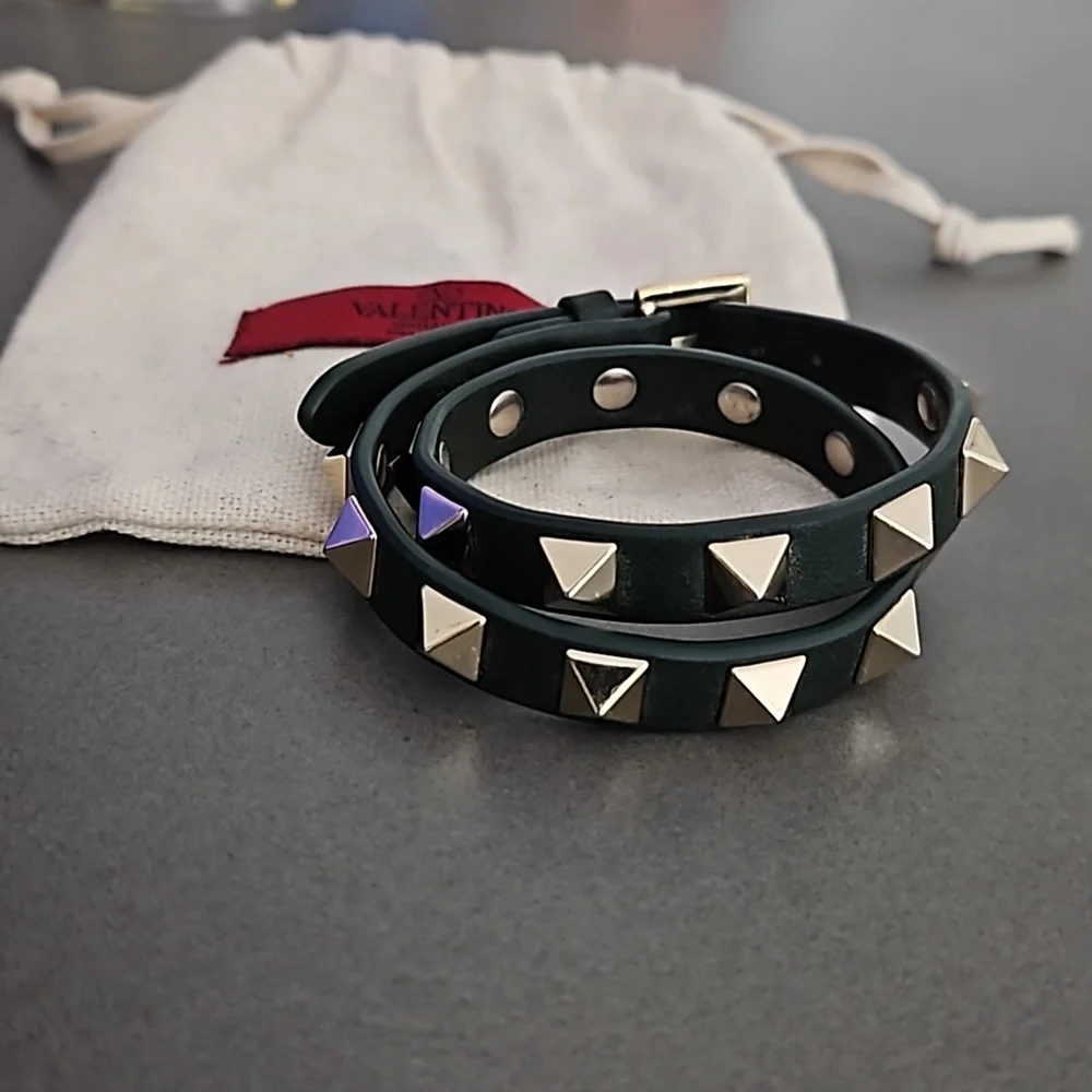 Valentino Rockstud Double Wrap Bracelet